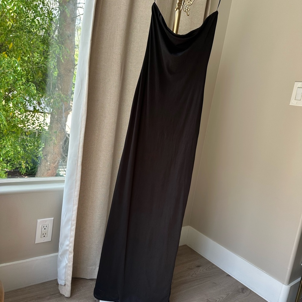 naked wardrobe Black Maxi Slip Dress